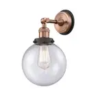 Innovations Franklin LG Beacon Sconce, AC Seed/Globe - 203BP-ACBK-G204-8
