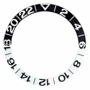 BEZEL INSERT FOR OMEGA GMT SEAMASTER 50th ANNIVERSARY 2234.50 2354.50 BLACK/SILV