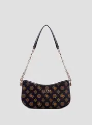 GUESS Women's Brown Logo Evelune Shoulder Bag