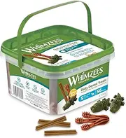 WHIMZEES Variety Value Box Dental Dog Treats, Variety Tub, Small (7-12 kg Dogs), Natural Daily Dental Chews (Pack of 56)