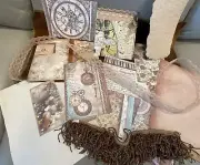 Junk Journal Paper Lot + insert & laceJunk Journal Supplies, Scrapbooking, Tags
