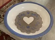 Stoneware Deep Dish Baking Pie Plate 10 Inches Signed