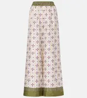 [La DoubleJ] La DoubleJ Eclipse Placée silk palazzo pants UK 16 multicoloured