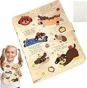 LeoLeozz Journal Notebooks,Leather Cover Cute Cartoon Binder Paper 60 Sheets | Student Learning Stationery, Refillable Homework Book, For Men, Women