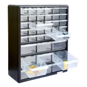Storage Cabinet Drawers 39 Plastic Tool Box Containers Organiser Cupboard