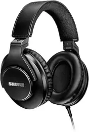 Shure SRH440A Over-Ear Wired Headphones for Monitoring & Recording, Professional Studio Grade, Enhanced Frequency Response, Work with All Audio Devices, Adjustable & Collapsible Design - 2022 Version
