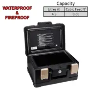 Fireproof Security Cash Safe Box Keyed Lock Chest Document Jewelry Money Storage