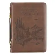 Bible Cover-Wings Like Eagles Isaiah 40:31-Brown-MED