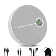 Rechargeable Portable CD Player with Bluetooth, Compact Anti-Skip Walkman CD Player