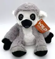 NWT Wild Republic Hug’ems Ring-tailed Lemur Small Plush Toy