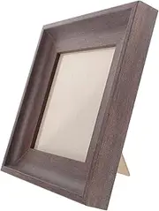 Ipetboom Retro Wood Grain Color Photo Frame Display Case Nail Art Tools Fake Nail Display Stand Nail Sample Display Board Empty Nail Tips Board Nail Tips Sample Display Board Brown Wooden