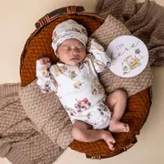 Snuggle Hunny Diggers & Tractors Long Sleeve Organic Bodysuit