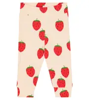 [Mini Rodini] Mini Rodini Baby Strawberries cotton-blend leggings M 1 white