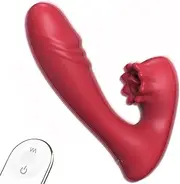 Vibrator Clitoral and G-Spot Vibrators, Tongue Licking Vibrators With Impact Function, 2-in-1 Dildo, Pornographic Sex Toy For Women