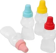 4pcs Mini Bear Shaped Ketchup Bottles Portable Condiment Dispenser for Sauces for Picnics and Lunch Boxes Safe Material Cute Design for Easy Use
