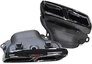 Muffler tip, Compatible Compatible Compatible For 14-20 Benz S-Class W222 Black Plated Rectangular Muffler Tip Upgrade AMG Exhaust TailTIP(14-16 Black 2)