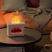 Large Capacity Humidifier with Cozy Flame Simulation and Silent Operation