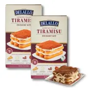 DeLallo Tiramisu Complete Dessert Kit, No-Bake Italian Cake Mix, Italy (2-Pack)