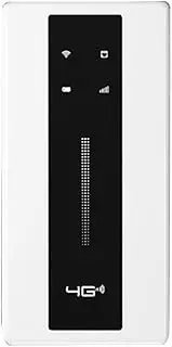 [Lazycloud] 1Set 4G SIM Card WiFi Router LTE Modem Travel Pocket MIFI Hotspot RJ45 Port Portable WiFi Router White 10000MAh Battery Plastic