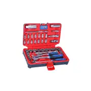 SP Tools 42Pcs 1/4" & 3/8" Drive Socket Set - 12 Point Metric / SAE X-Case