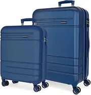 [MOVOM] Galaxy Suitcase Set Black 55/68 cm Rigid ABS Side Combination Lock 109L 6.5 kg 4 Wheels Double Hand Luggage