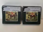 2 Boxes CREATIVE TOPS Coasters FOLLOWING THE SCENT Fox Hunting NEW NIB