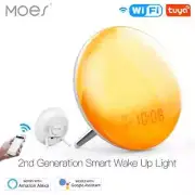 WiFi Smart Wake Up Light Workday Alarm Clock with 7 Colors Sunrise/Sunset Smart