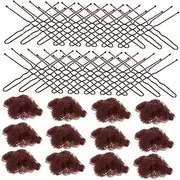 VICASKY 1 Set Elastic Mesh Hair Nets for Buns Breathable Comfortable Hair Accessories for Women for Parties Formal Events Bun Cover Net with Shaped Clips