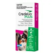 CREDELIO Plus 112.5mg 2.8-5.5kg Pink Pack of 3 & 6 Flea Tick Heartworm Pet Dog