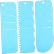 BIUDECO 15Pcs Plastic Cake Scraper Set Baking Tools for Smooth Frosting Dough Versatile Cream Scrapers for Professional Decorating Lightweight Design
