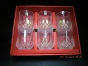 CRYSTAL D'ARQUES 6 SHOT GLASSES NEW ^^