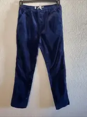 Mini Boden Size 13-14Y Boys Youth Blue Corduroy Drawstring Cord Pull On Pant