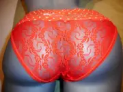 N/W/T!!!!! B.TEMPT'D ORANGE WITH WHITE BIKINI PANTY SOLD SEPARATE ,Small