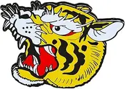 [Ficsowy] Tiger Head Animal Wildlife Emblem Jacket Backpack Enamel Pin, no gemstone