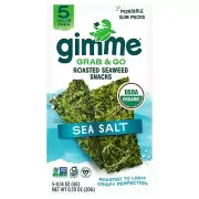Gimme Seasalt Roasted Seaweed Snack 5 piece - 0.7 Oz (Pack of 6)