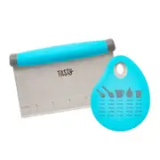 2pc Tasty Stainless Steel/Silicone Scraper Set 15cm Light Blue