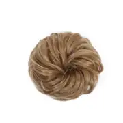 3 Pcs Short Curly Elastic Hair Bow Chignon Heat Resistance Synthetic Rubber Band Scrunchie Wrap Hair Tail Extension for Women