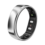 RingConn Gen 2 Air, Ultra-Thin AI Smart Ring, Size First with Sizing Kit - 10-Day Battery Life, Sleep/Heart Rate/Stress/Women's Health Tracker, Compatible with Android & iOS (Size 10, Galaxy Silver)