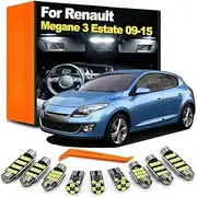 16Pcs LED Bulb Interior Light Kit, For Renault Megane Estate Grandtour Wagon 3 MK3 III 2009 2010 2011 2012 2013 2014 2015