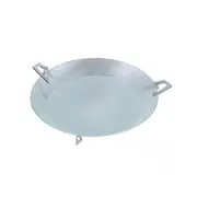 Grooved Ceiling Light Small E27 in White/Chrome Superlux Lighting - CL2030-1