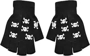 [Generic] Halloween Skeleton Gloves | Halloween Children Cycling Skull Gloves | Halloween Skeleton Mittens for Running, Outdoor Cycling, Skiing