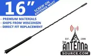 16" FUBA STYLE ANTENNA MAST - FITS: 2008-2015 Smart Fortwo (for: Smart)