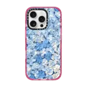 iPhone 16 Pro Impact Case MagSafe Compatible Blue Hydrangea Iphone Case By Ann Upton