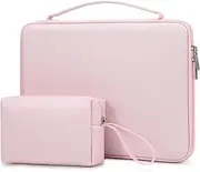 HYZUO 13.3-14 Inch Hard Shell Laptop Sleeve Case for MacBook Pro 14 M4/M3/M2/M1, MacBook Pro/Air 13, XPS 13, 13.8"-13.5" Surface Laptop, HP Spectre X360 13/14, Pale Pink