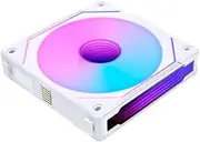 Lian Li 120mm Reverse Blade ARGB PWM 2100RPM 1PC White Gaming Computer Fan, 4.73 Inches, 63.6 CFM Max, 32dB Noise Level