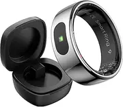Smart Ring Health Ring with Touch Button Message Reminder Ring Heart Rate Monitor Sleep Ring Exercise Modes Activity Tracker Smart Rings for Android & iOS Phones