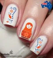 Russian Stacking Nesting Doll Nail Art Decal Sticker Water Transfer Slider