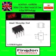 M24C02P EEPROM 2kbit 256 x 8bit Serial I2C Bus 8 Pin DIP