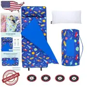 Machine Washable Kids Nap Mat – Soft Microfiber with Pillow & Blanket Included