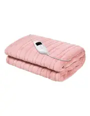 [Giselle Bedding] Electric Throw Rug Heated Blanket Fleece in Pink